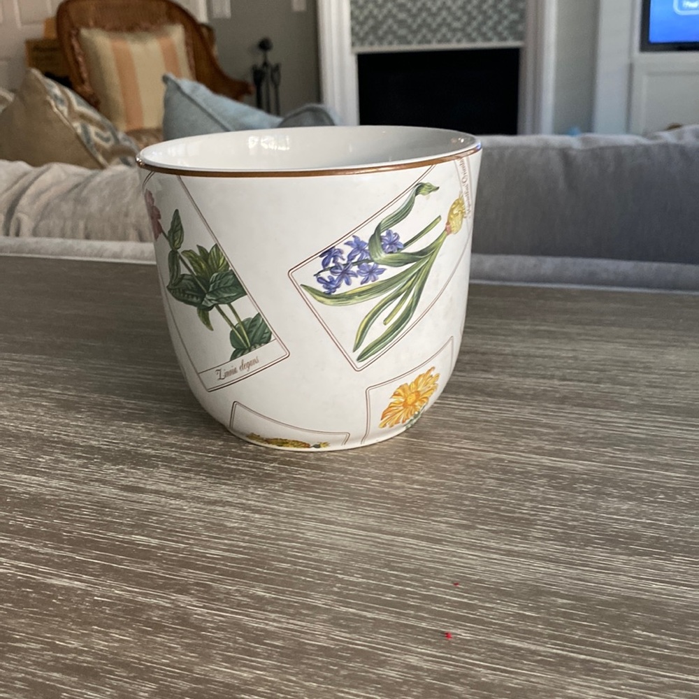 Tiffany and Co. Plant pot botanical print.